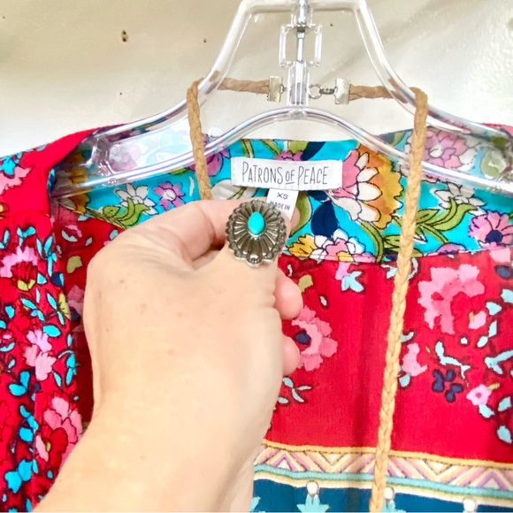 Anthropologie Patrons of Peace boho gypsy duster  w resort vacay beach vibe - Picture 2 of 16